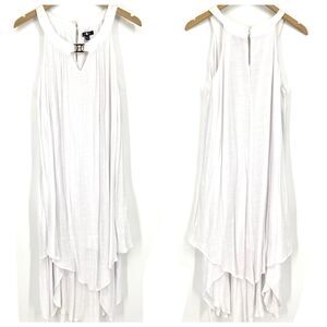 A.U.W Secret Charm White Gauze Tiered Hem Dress Size 4